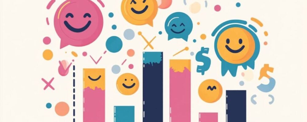 Visual concept of wealth & happiness balance