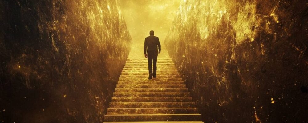 Purpose & Wealth concept with money flowing into meaningful life goals
