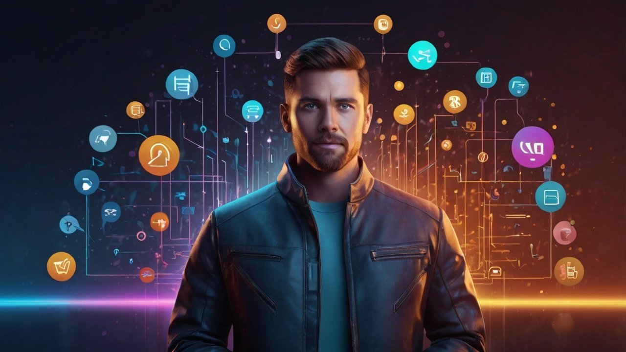 Marketing Concept visual with customer-focused strategy illustration