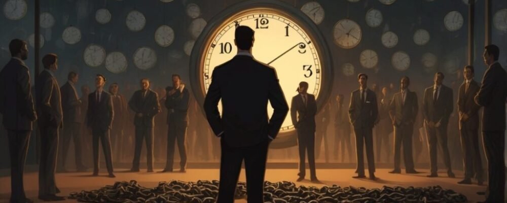 Time Capital concept illustrated with clocks and equity icons