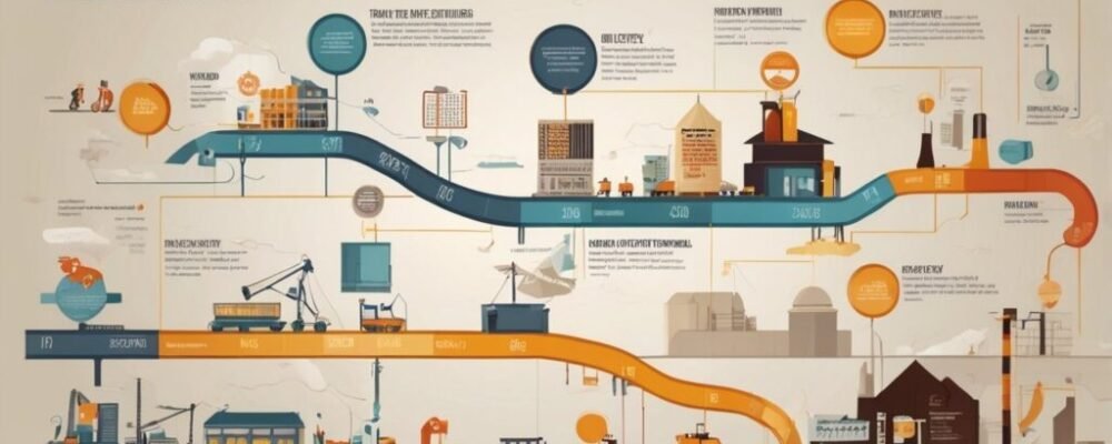Marketing Concept historical evolution infographic