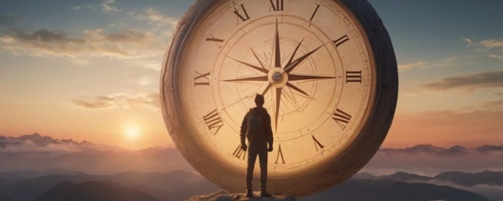 Time Capital illustration with hourglass and growing value icons